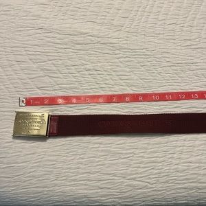 Crooks and Castles Burgundy Cloth Belt